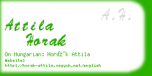 attila horak business card